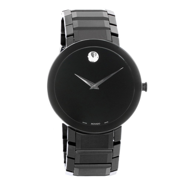 Movado Sapphire Series Men's Black PVD Swiss Quartz Watch 0607179