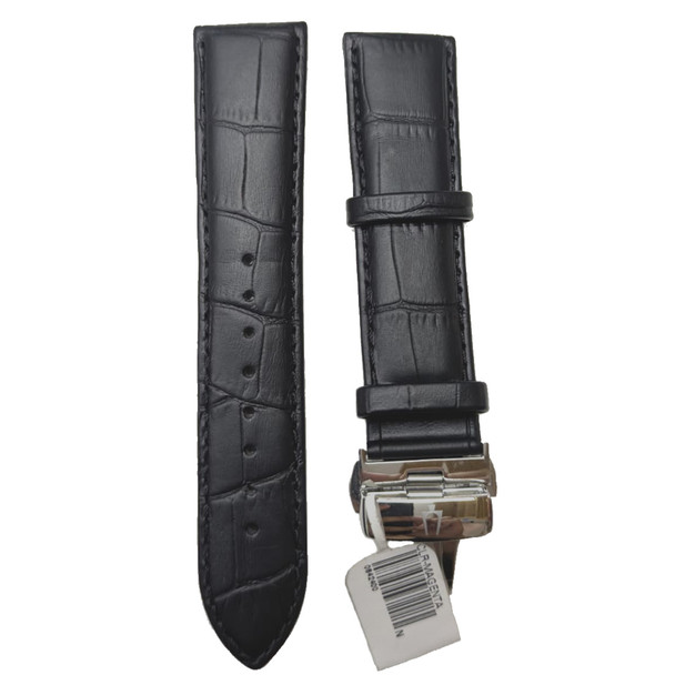 Bulova Black Leather Alligator Grain Padded Watch Band 22mm 13704181