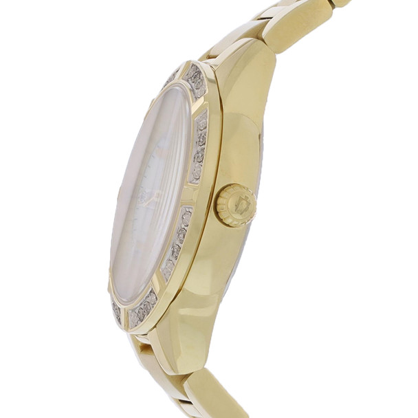 Bulova Sutton Diamond Women's MOP Dial Gold-Tone Quartz Watch 98R297