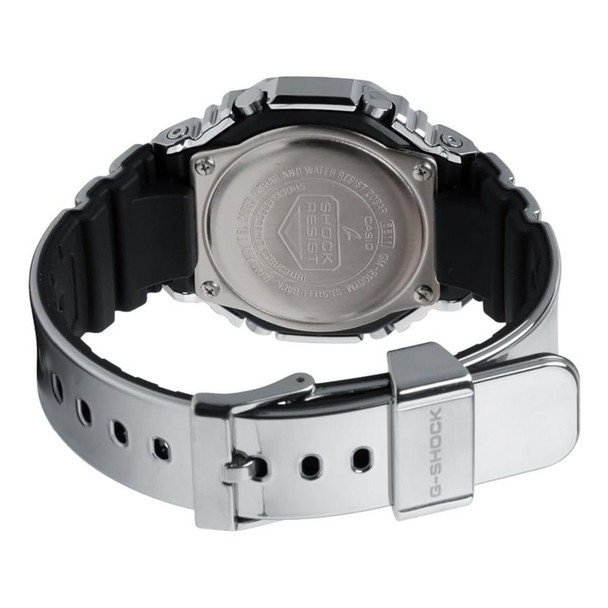 Casio G-Steel Fine Metallic Series Silver-Tone Silicone Strap Watch GM2100YM-8A
