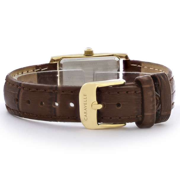 Caravelle By Bulova Women's Gold-Tone PVD Stainless Steel Quartz Watch 44L234