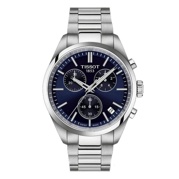 Tissot PR 100 Men's Chronograph Blue Dial Quartz Watch - T150.417.11.041.00