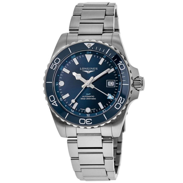 Longines HydroConquest GMT Automatic Blue Dial Steel Men's Watch - L3.890.4.96.6
