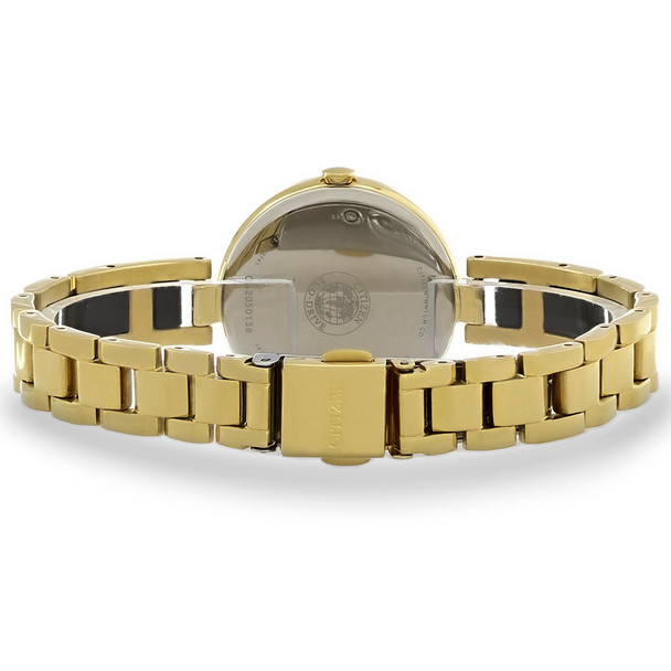 Citizen Eco-Drive Axiom Black Dial Gold Tone Women's Watch - EX1539-57E