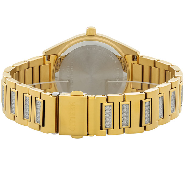 Citizen Eco-Drive Women's Silhouette Crystal Gold Tone PVD Watch - EM1022-51D