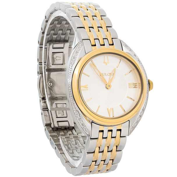 Bulova Classic Women's Diamond Two-Tone Stainless Quartz Watch - 98R296