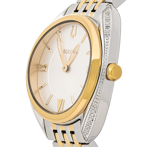 Bulova Classic Women's Diamond Two-Tone Stainless Quartz Watch - 98R296