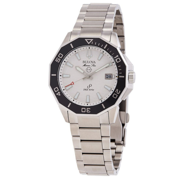Bulova Marine Star Precisionist Men's Quartz White Dial Watch - 96B426