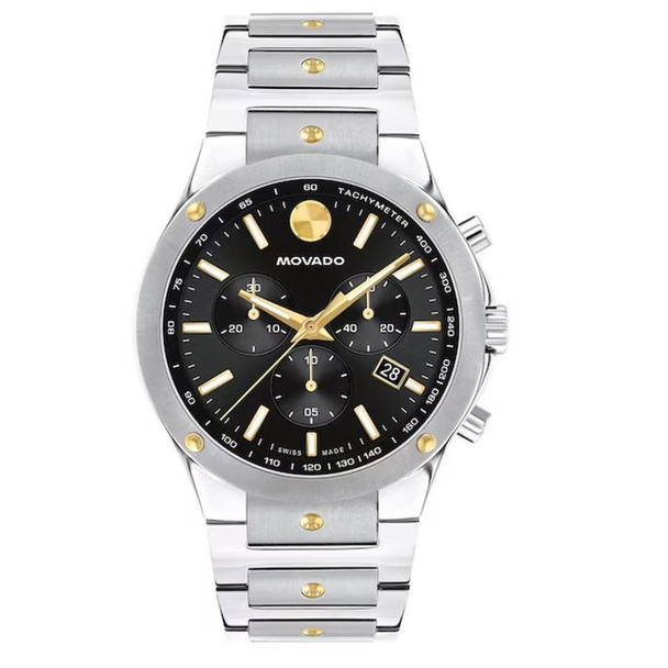Movado Men's SE Stainless Steel Black Dial Quartz Watch - 0607972