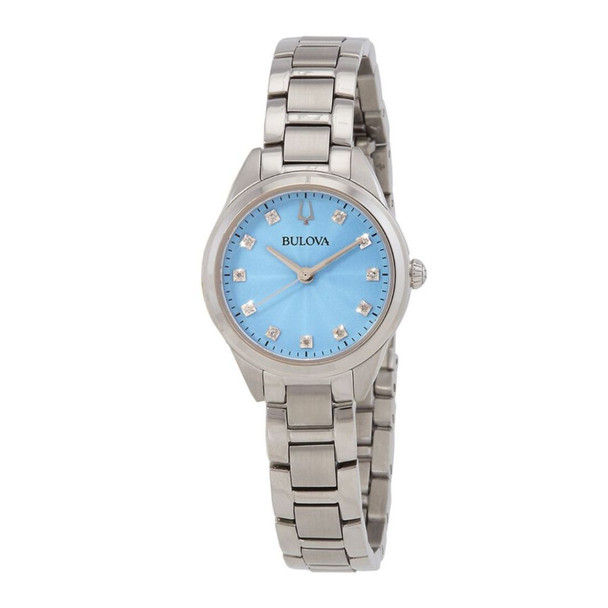 Bulova Sutton Diamond Accent Women's Blue Dial Quartz Watch - 96P250