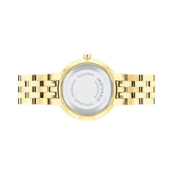 Movado Museum Classic Women's Gold Dial Quartz Watch - 0608009