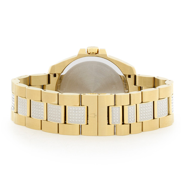 Bulova Octava Multifunction Men's Gold Tone Crystal Quartz Watch - 98C128