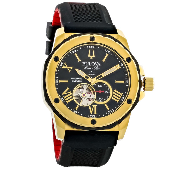 Bulova Marine Star Men's Gold-Tone Stainless Automatic Watch - 98A272