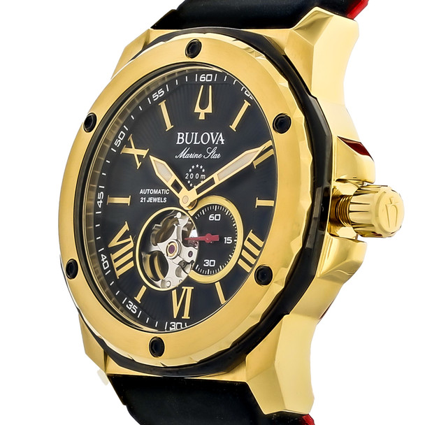 Bulova Marine Star Men's Gold-Tone Stainless Automatic Watch - 98A272