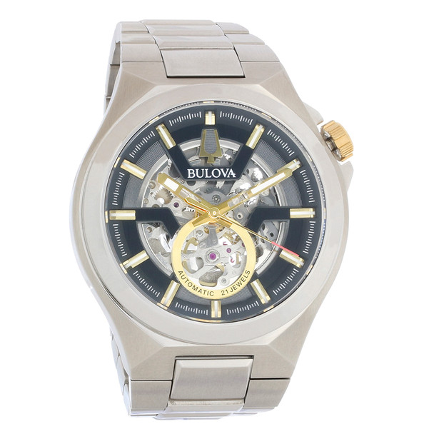 Bulova Maquina Stainless Steel Men's Automatic Watch - 98A224