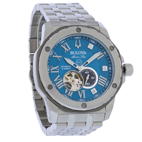 Bulova Marc Anthony Marine Star Men's Blue Dial Automatic Watch - 98D184