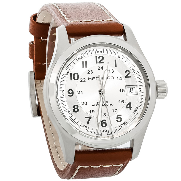 Hamilton Khaki Field Men's Silver Dial Swiss Automatic Watch - H70455553