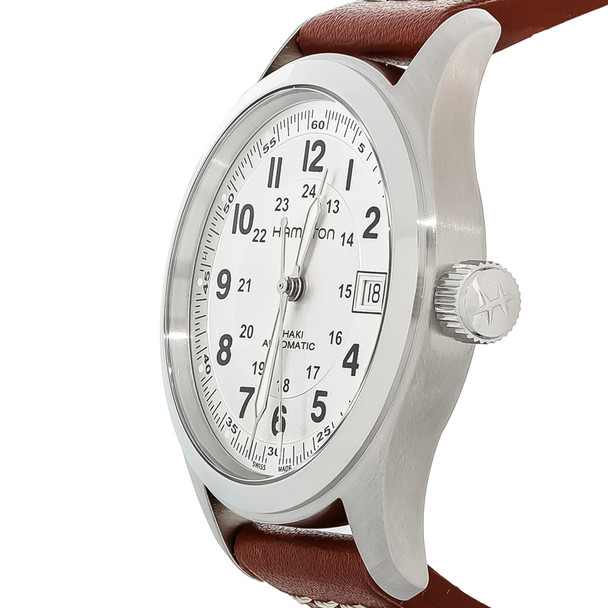 Hamilton Khaki Field Men's Silver Dial Swiss Automatic Watch - H70455553