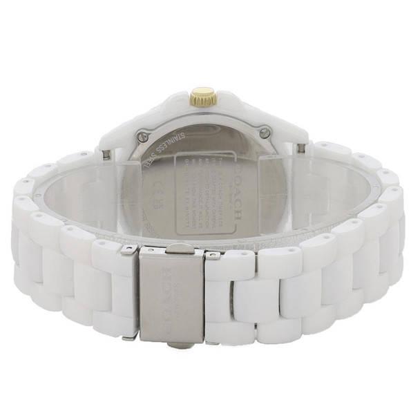 Coach Greyson White Ceramic Women's White Dial Quartz Watch - 14503925