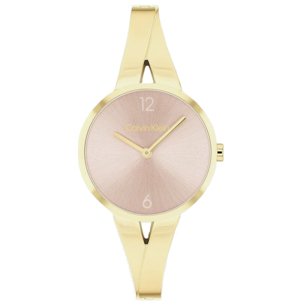Calvin Klein Joyful Women's Quartz Pink Dial Gold-Tone Watch 25100027