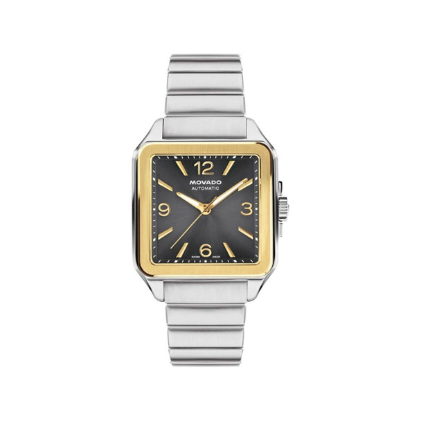 Movado Heritage 1917 Men's Charcoal Gray Sunburst Dial Automatic Watch 3650257