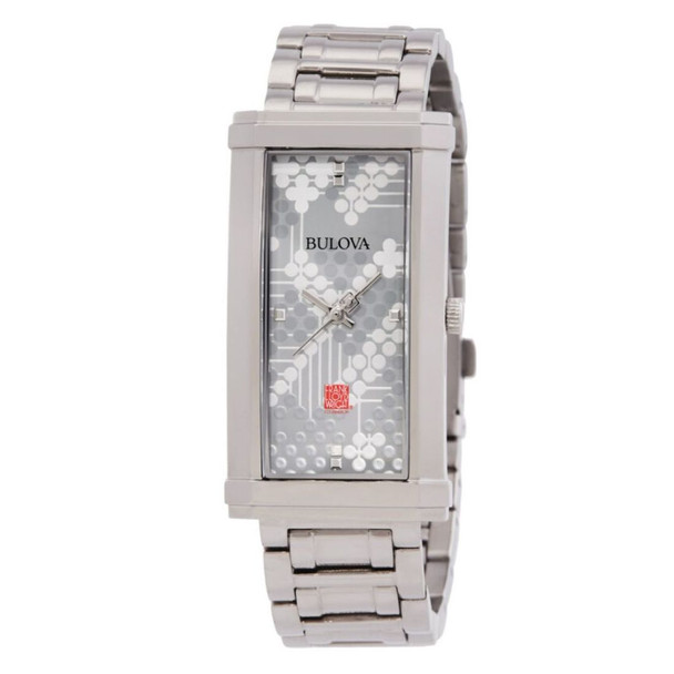 Bulova Frank Lloyd Wright Pattern #106 Women's Grey Dial Quartz Watch 96L286