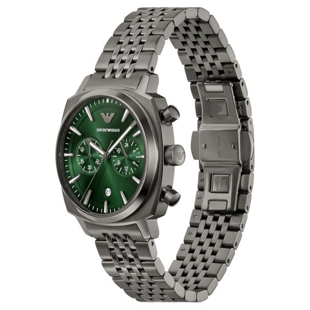 Emporio Armani Carlo Men's Chronograph Green Dial Quartz Watch AR11689