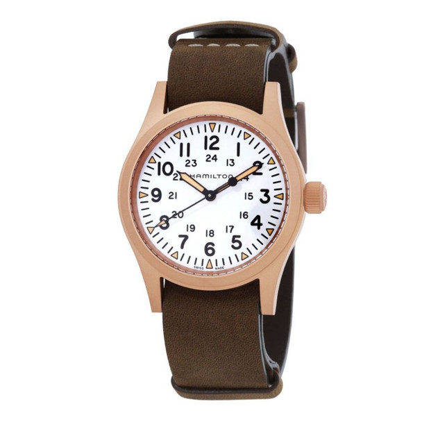 Hamilton Khaki Field Mechanical Men's White Dial Watch H69459510