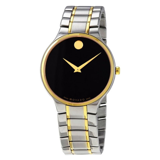 Movado Serio Men's Black Dial Quartz Watch 0607284