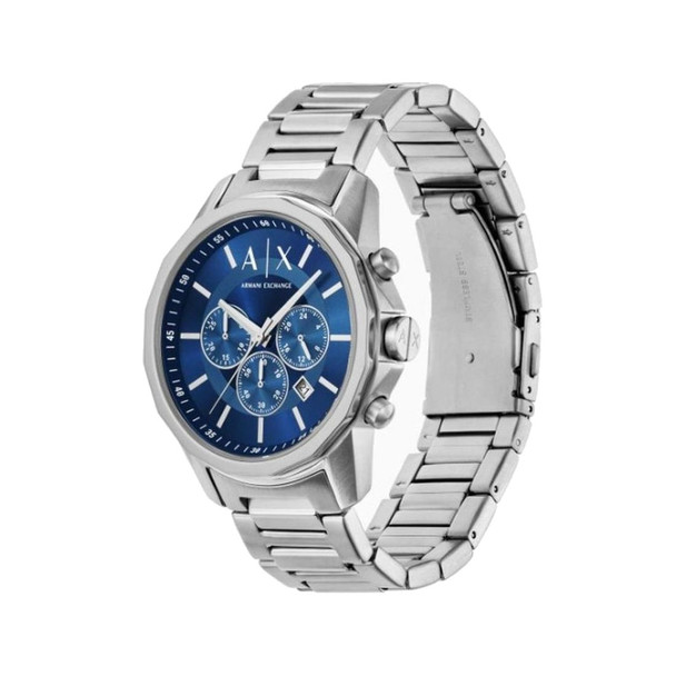 Armani Exchange Banks Men's Silver Dial Chronograph Quartz Watch AX7176SET