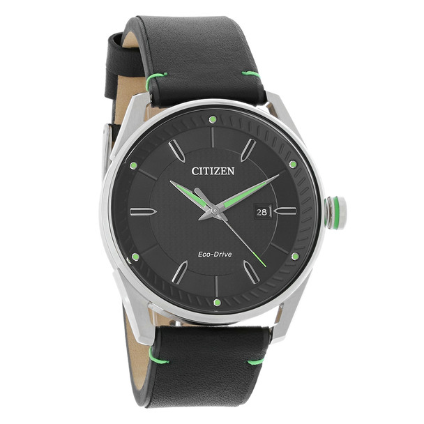 Citizen Eco-Drive Men's DRV CTO Black Leather Strap Watch BM6980-08E