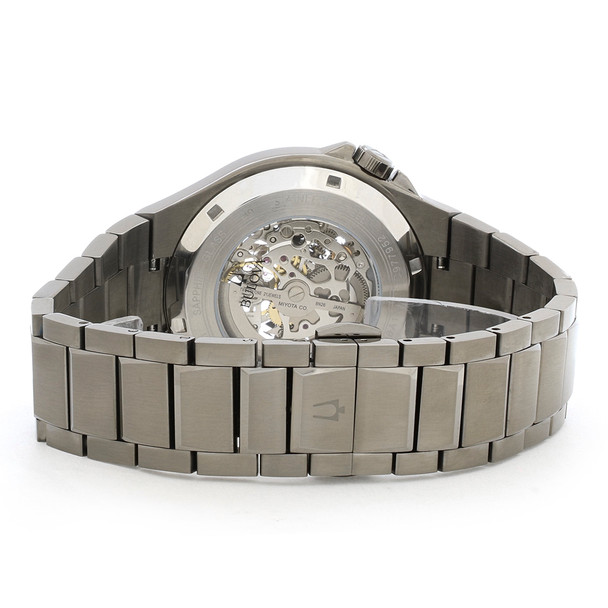 Bulova Maquina Men's Gunmetal ION Plated Stainless Steel Automatic Watch 98A179
