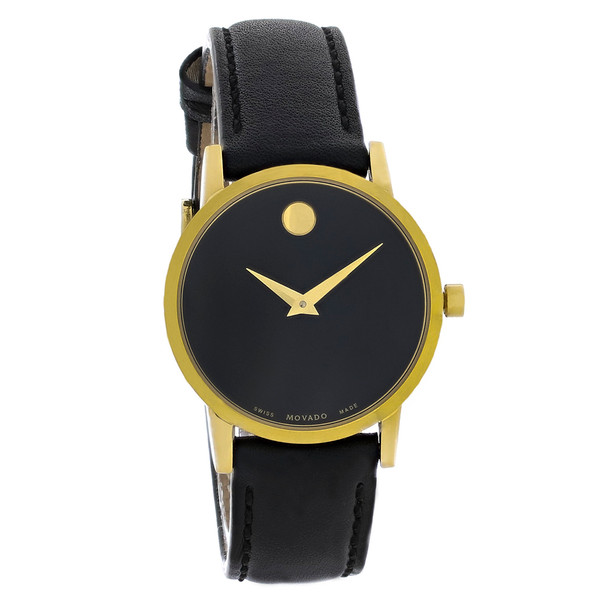 Movado Museum Women's Classic Black Dial Swiss Quartz Watch 0607275