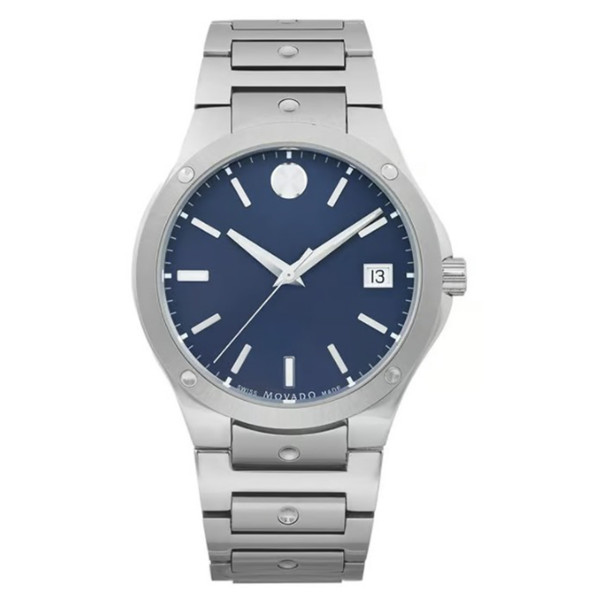 Movado S.E. Series Blue Dial Stainless Steel Men's Quartz Watch 0607513