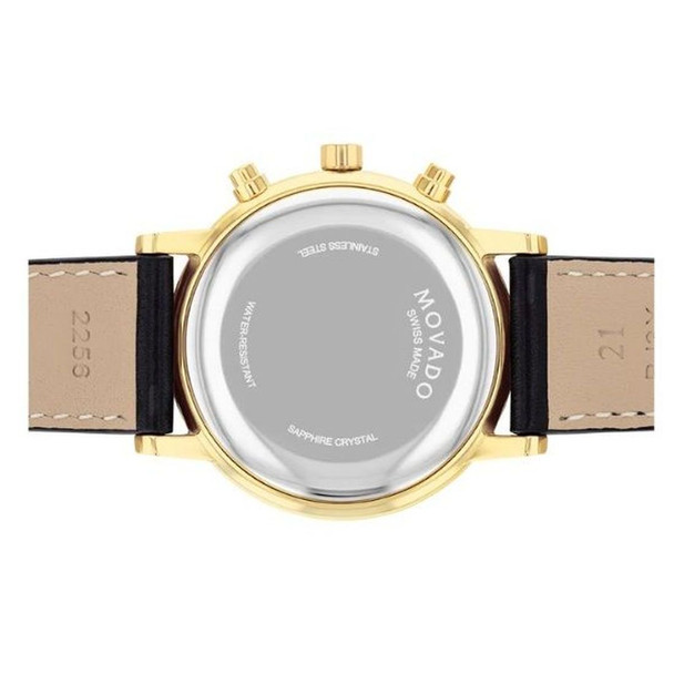 Movado Museum Classic Men's Quartz White Dial Leather Watch 0607888