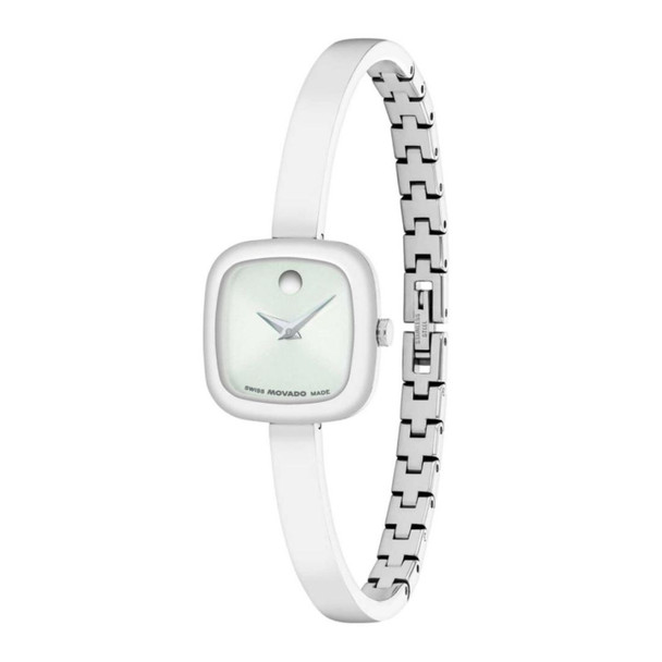 Movado Women's Museum Bangle Green Dial Stainless Steel Quartz Watch 0608060