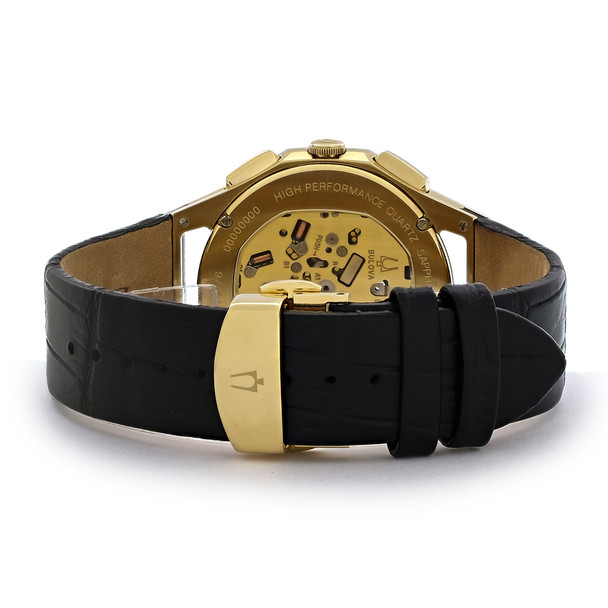 Bulova Curv Men's Chronograph Gold Plated Stainless Steel Quartz Watch 97A143