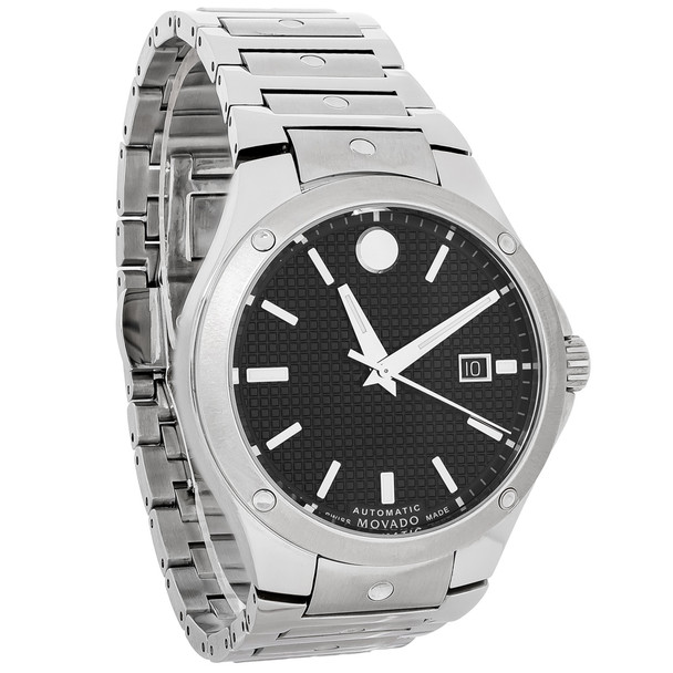 Movado S.E. Series Black Dial Stainless Steel Men's Automatic Watch 0607551