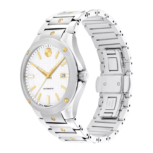 Movado SE Automatic Two-Tone White Dial Swiss Made Men's Watch 0607932
