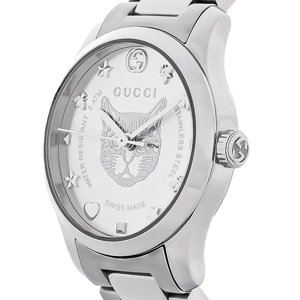 Gucci 126 G-Timeless Ladies Stainless Steel Swiss Quartz Watch YA126595