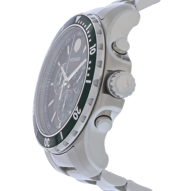 Movado Series 800 Men's Stainless Green Dial Quartz Chronograph Watch 2600179