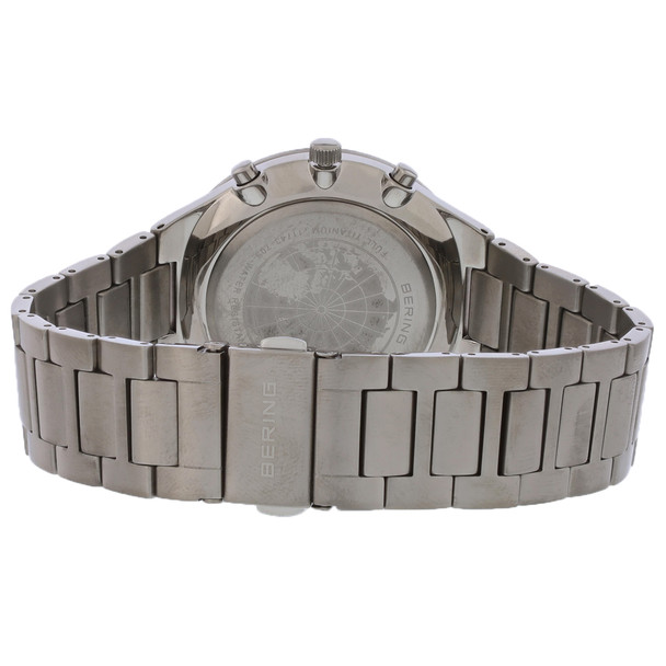 Bering Titan Men's Titanium Black Dial Chronograph Quartz Watch 11743-709