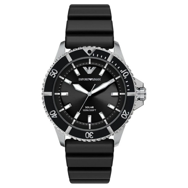 Emporio Armani Men's World Explorer Solar Black Dial Quartz Watch AR11788