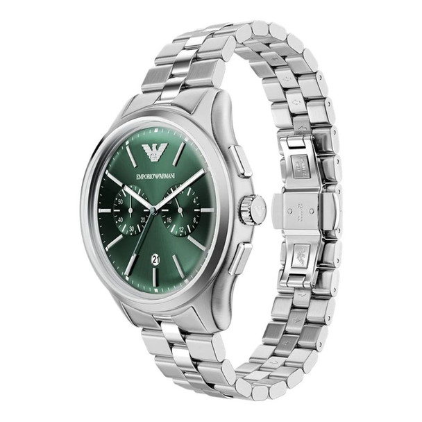 Emporio Armani Men's Dario Chronograph Green Dial Quartz Watch AR11746