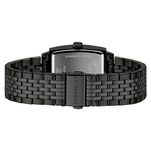 Bulova Men's Caravelle Modern Black Dial Quartz Watch 45D111