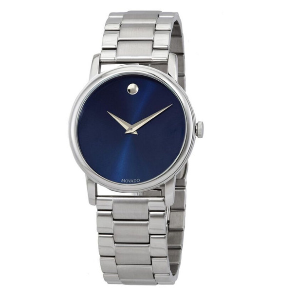Movado Men's Classic Museum Blue Dial Quartz Watch 2100015