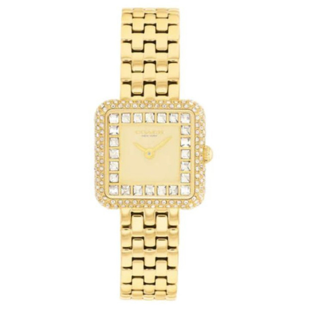 Coach Cass Women's Gold-Tone Crystal Accent Quartz Watch 14504559