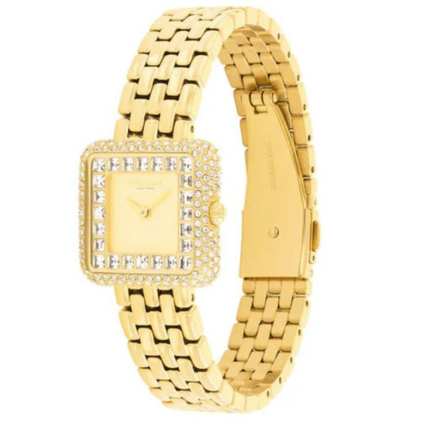 Coach Cass Women's Gold-Tone Crystal Accent Quartz Watch 14504559