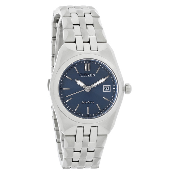 Citizen Eco Drive Women's Corso Blue Dial Stainless Steel Watch EW2290-54L