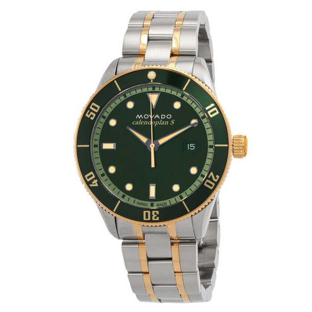 Movado Men's Heritage Green Dial Quartz Watch 3650127